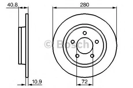 Гальмівний диск для BOSCH 0986479C79 фото товару