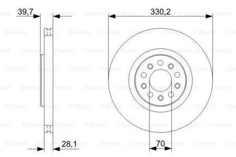 Гальмівний диск для BOSCH 0986479C82 фото товару