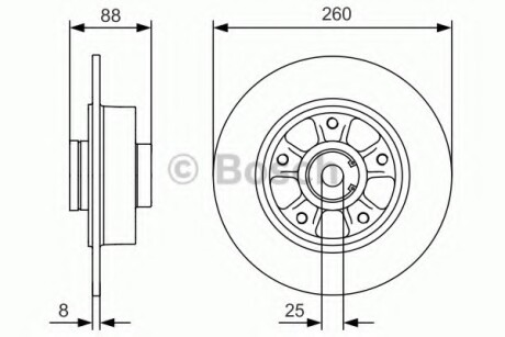 ДИСК ГАЛЬМIВНИЙ ЗАДНIЙ COATED BOSCH 0 986 479 C87 фото товару