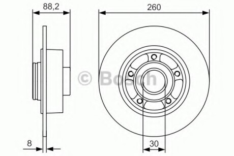 ДИСК ГАЛЬМIВНИЙ ЗАДНIЙ COATED BOSCH 0 986 479 C88 фото товара