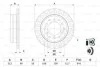 <strong>TOYOTA гальмівний диск задн.Land Cruiser Prado 2.7/4.0 10-,FJ Cruiser 06- BOSCH 0986479F07 (фото 1)</strong>