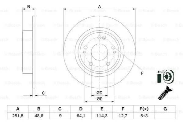 <strong>Диск гальмівний BOSCH 0 986 479 F76 (фото 1)</strong>