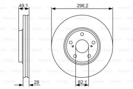 Гальмівний диск для BOSCH 0986479R28 фото товару