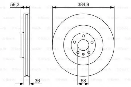 Диск гальмівний для BOSCH 0 986 479 R30 фото товару