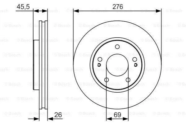<strong>Диск гальмівний BOSCH 0986479S00 (фото 1)</strong>