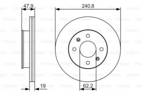 Диск гальмівний BOSCH 0986479S18 (фото 1)