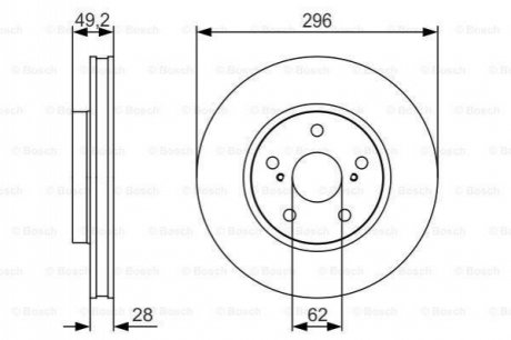 Диск тормозной передн.Lexus IS 05- BOSCH 0986479S40 (фото 1)