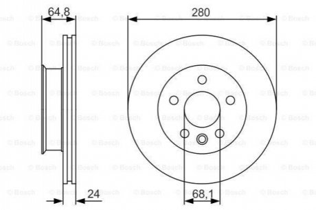 Тормозной диск BOSCH 0986479S80 (фото 1)