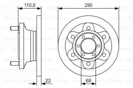 Диск гальмівний для BOSCH 0986479S95 фото товару
