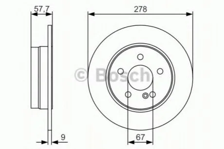 Гальмівний диск для Mercedes BOSCH 0986479S96 фото товару