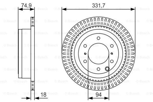 <strong>Диск гальмівний BOSCH 0986479T90 (фото 1)</strong>