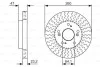 <strong>Гальмівний диск пер. HONDA CR-V 95- BOSCH 0986479U92 (фото 1)</strong>