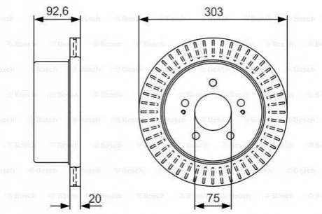 Диск гальмівний для BOSCH 0986479V26 фото товару