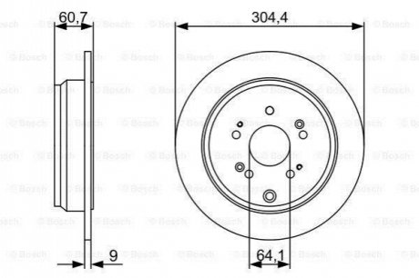 Гальмівний диск BOSCH 0986479V84 фото товара