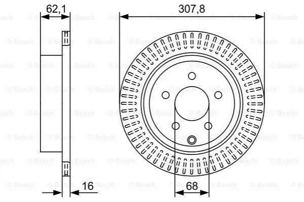 <strong>PRINT NISSAN Диск тормозной задн.Infiniti FX,Murano 03- BOSCH 0986479W11 (фото 1)</strong>