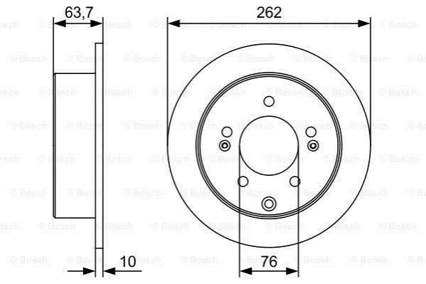 <strong>KIA Тормозной диск задн.Soul BOSCH 0986479W12 (фото 1)</strong>