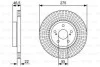 <strong>TOYOTA Диск торм. пер. Corolla 1,6-1,8VVTi 07- BOSCH 0986479W13 (фото 1)</strong>