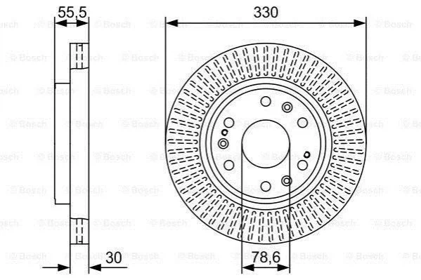 <strong>Диск гальмівний BOSCH 0 986 479 W30 (фото 1)</strong>