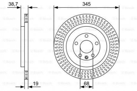 FORD Диск торм. задний Explorer 3,5 10- BOSCH 0986479W54 фото товару