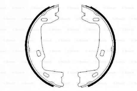 Колодки гальмові барабанні OPEL Astra F, Vectra A, B, Omega A, B для Opel, Saab, Vauxhall, Chevrolet BOSCH 0986487214 фото товару