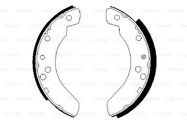 <strong>FORD Щоки гальмівні задні Transit 1,6/2,0/2,5 85-92 BOSCH 0986487242 (фото 1)</strong>
