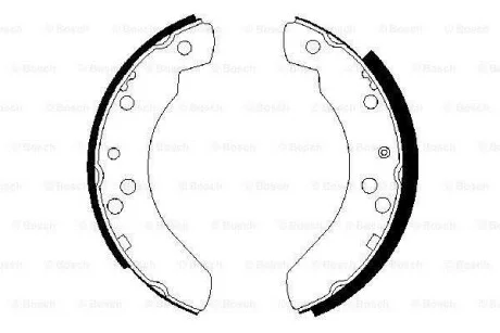 FORD Щоки гальмівні задні Transit 1,6/2,0/2,5 85-92 для Ford BOSCH 0986487242 фото товару