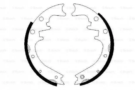 Тормозные колодки барабанные Cherokee для Jeep BOSCH 0986487529 фото товару