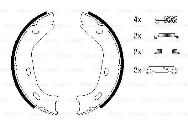 <strong>Гальмівні колодки, барабанні BOSCH 0986487542 (фото 1)</strong>