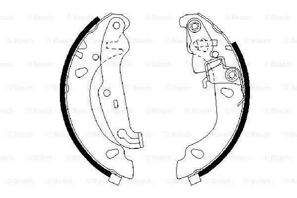 <strong>Колодки гальмівні барабанні BOSCH 0 986 487 624 (фото 1)</strong>