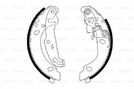 Колодки тормозные барабанные для Ford, Mazda BOSCH 0 986 487 624 фото товара