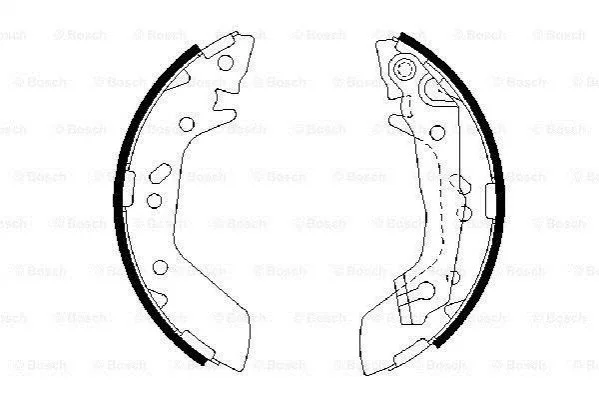 <strong>HYUNDAI Щеки тормозные Accent -05 BOSCH 0986487655 (фото 1)</strong>