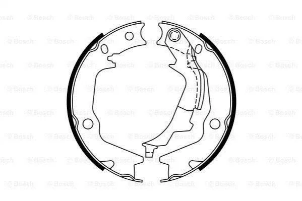 <strong>Колодки гальмівні барабанні (комплект 4 шт) BOSCH 0986487768 (фото 1)</strong>