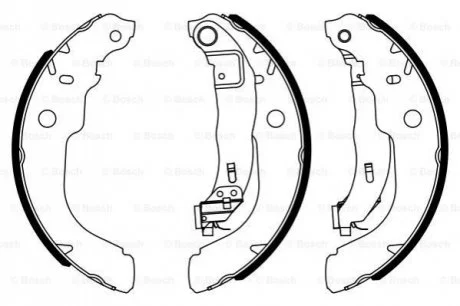Комплект гальмівних колодок для Peugeot, Citroen, DS BOSCH 0986487960 фото товару