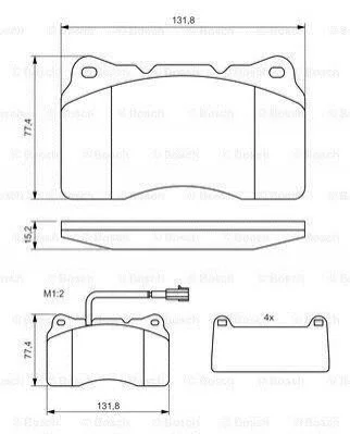 <strong>Гальмівні колодки дискові BOSCH 0986494069 (фото 1)</strong>