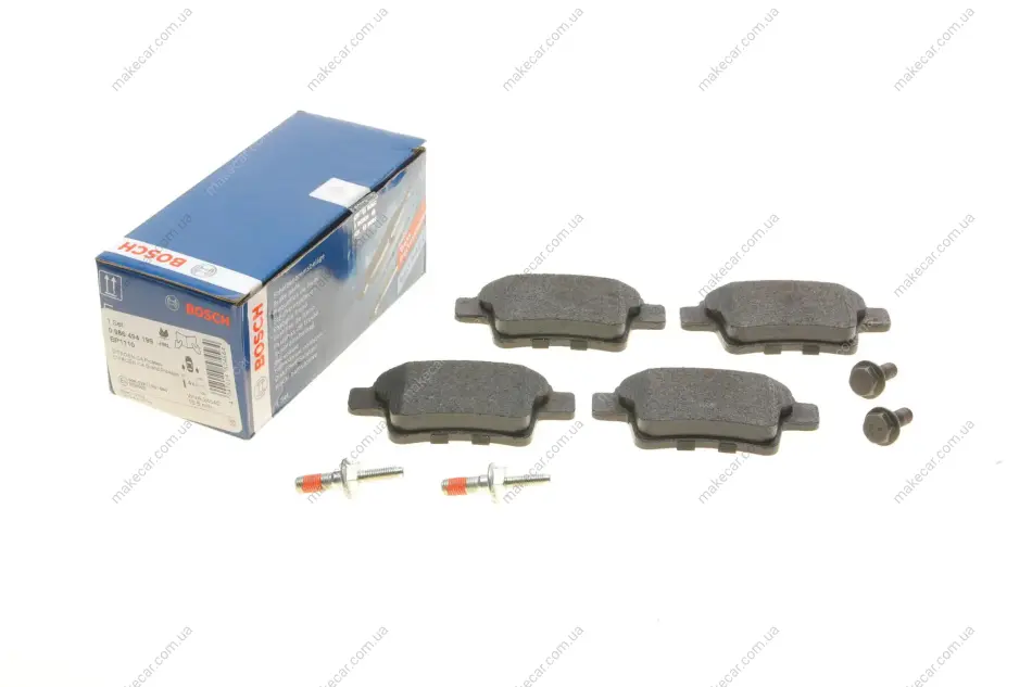 <strong>Комплект гальмівних колодок з 4 шт. дисків BOSCH 0986494199 (фото 1)</strong>
