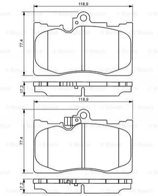<strong>Колодки гальмівні дискові BOSCH 0 986 494 252 (фото 1)</strong>