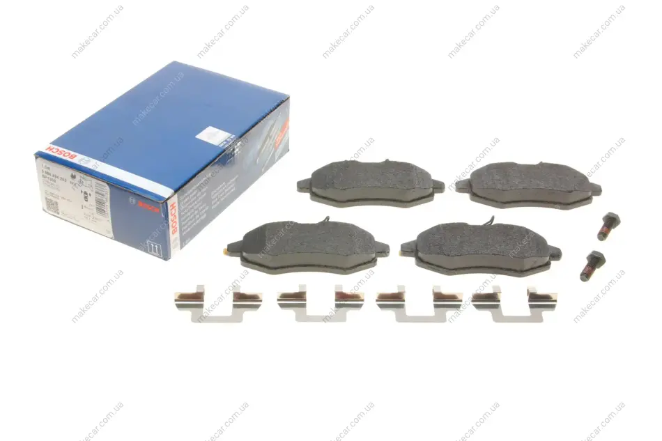 <strong>Комплект гальмівних колодок з 4 шт. дисків BOSCH 0986494262 (фото 1)</strong>