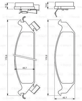 <strong>Томозные колодки пер. CHRYSLER STRATUS -01 BOSCH 0986494313 (фото 1)</strong>