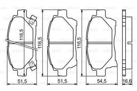 ГАЛЬМІВНІ КОЛОДКИ, ДИСКОВІ BOSCH 0986494333 фото товару