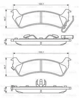 Гальмівні колодки дискові для Jeep BOSCH 0986494348 фото товару