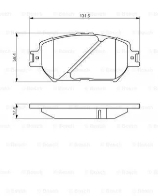 <strong>Комплект гальмівних колодок з 4 шт. дисків BOSCH 0986494418 (фото 1)</strong>