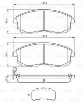 Гальмівні колодки BOSCH 0986494443 (фото 1)