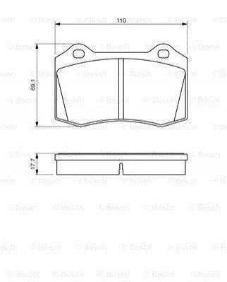 <strong>Гальмівні колодки, дискові BOSCH 0986494486 (фото 1)</strong>