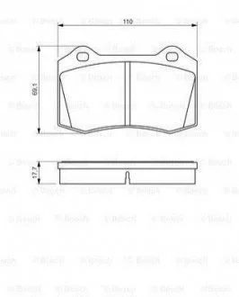 Гальмівні колодки, дискові для DS, Peugeot, Ford, Citroen BOSCH 0986494486 фото товару