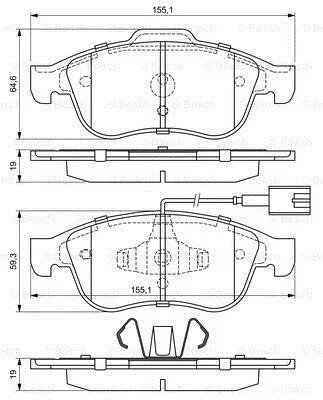 <strong>Гальмівні колодки, дискові BOSCH 0986494680 (фото 1)</strong>