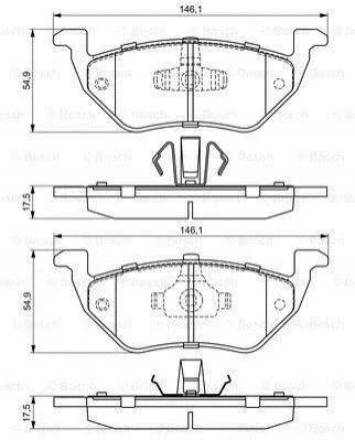 <strong>Гальмівні колодки, дискові BOSCH 0986494683 (фото 1)</strong>