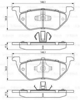 FORD Тормозные колодки задн. Maverick 01- BOSCH 0986494683 (фото 1)