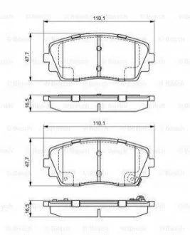 KIA Тормозные колодки передн.Picanto 11- для BOSCH 0986494688 фото товара