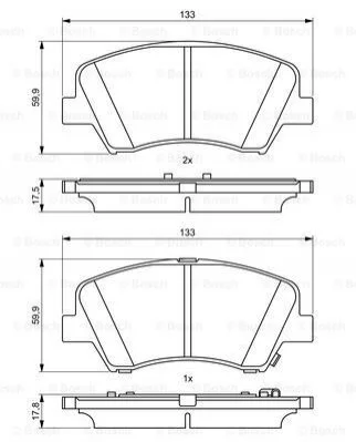 <strong>Тормозные колодки BOSCH 0986494712 (фото 1)</strong>