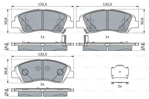<strong>Гальмівні колодки дискові BOSCH 0986494760 (фото 1)</strong>
